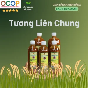 Tương Liên Chung chai 1l Tương Chay nguyên liệu sạch, chuẩn, kinh nghiệm truyền thống